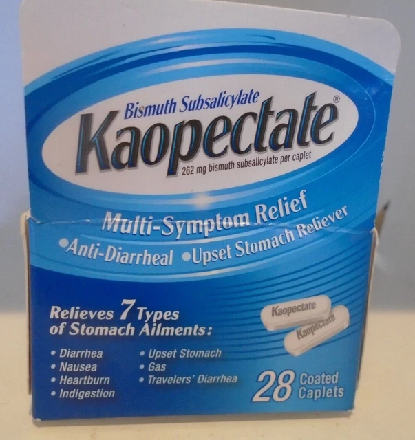 KAOPECTATE MULTISYMPTOM RELIEF Antidiarrheal & Upset Stomach Caplets