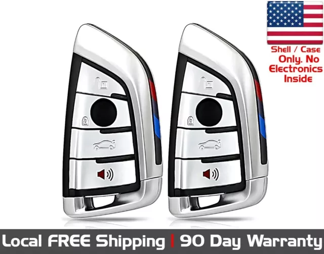 2x New Quality Replacement Key Fob Remote SHELL / CASE For Select BMW Vehicles