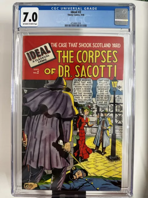 Ideal #2 Timely Comics 1948 The Corpses of Dr. Sacotti Golden Age CGC 7.0