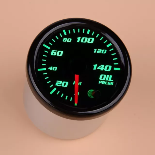 52mm Oil Pressure Gauge Meter & Sensor W/ 7 Color Car Digital LED 0-140 PSI