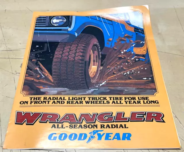 Vintage 1979 Good Year Wrangler Brochure All Season Radial Light Truck Tires Ad