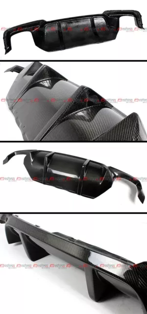 For 11-16 BMW F10 5 Series 535i 528i Carbon Fiber Rear Bumper Diffuser-DMT Style 2