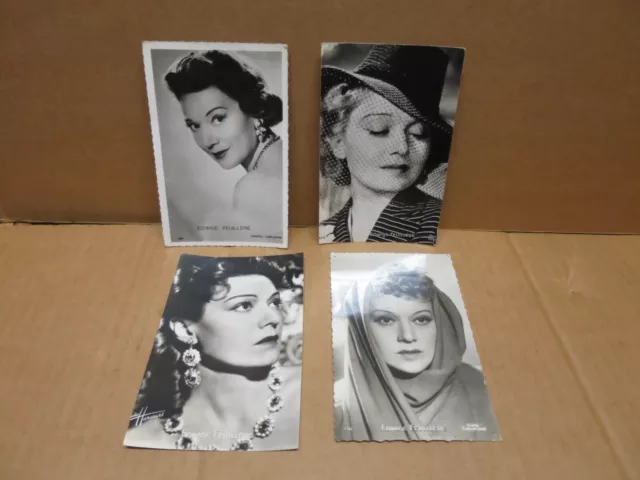 EDWIGE FEUILLERE (1907-1998)  actrice française 4 cartes postales