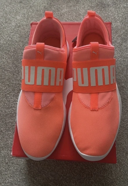 PUMA DARE PEACH Slip On Womens Running Trainers 363699 02 23.99