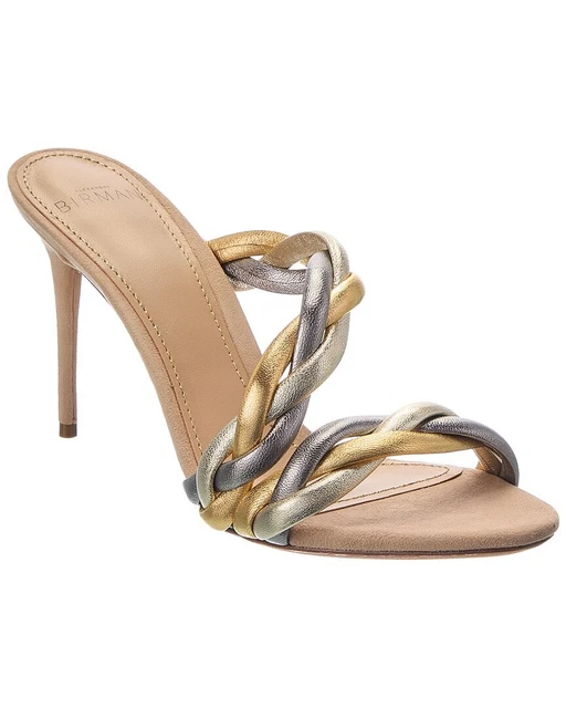 Alexandre Birman Selena Leather Sandal Women's Silver 38
