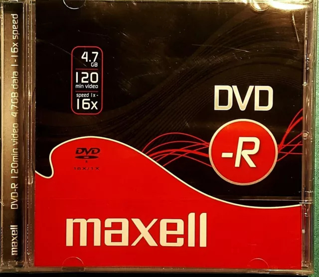 MAXELL 1 x DVD-R - 120min VIDEO - 4.7GB DATA - 16X SPEED - NEUF