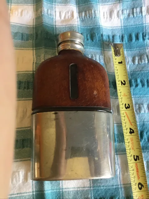 James Dixon And Sons Glass And Leather Flask Made In England