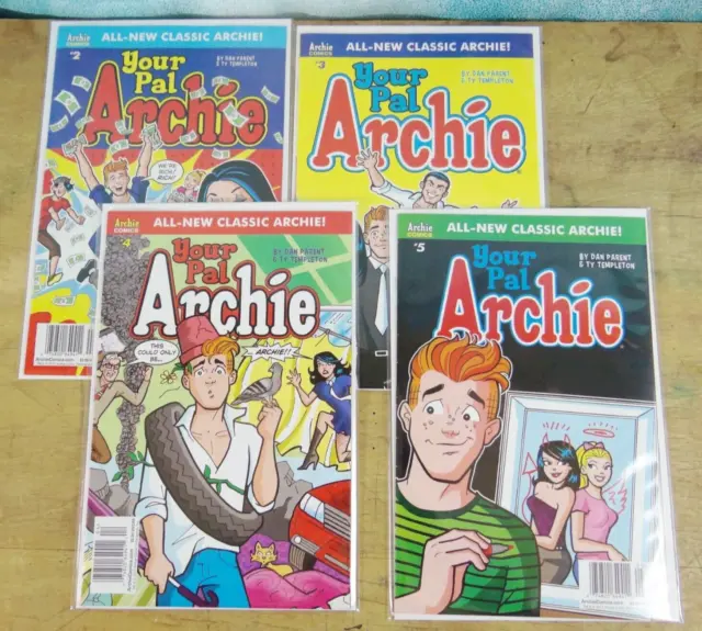 Lot of 4 Your Pal Archie Vol 1 2017 Archie Comics Issues #2-5 VF 8.0 2017