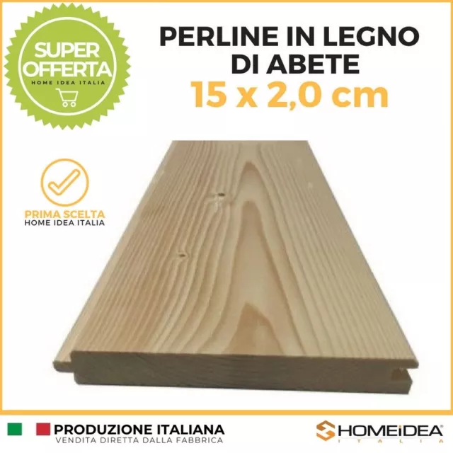 PERLINE IN LEGNO di ABETE - Spessore 2,0 x 15,0 cm 1 pz - Varie lunghezze