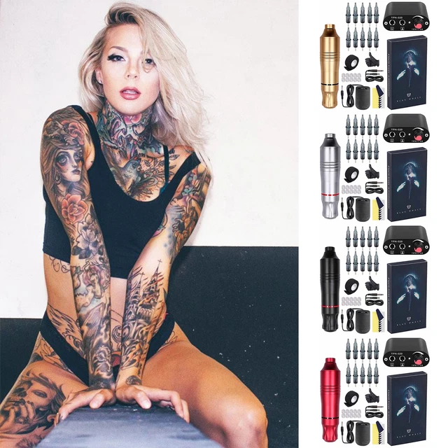 1 juego de herramientas de tatuaje forma rápida pintura corporal aluminio tatuaje