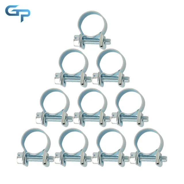 19/32" Fuel Injection Hose Clamp / Auto Fuel Clamps (13mm-15mm) 10 Pack