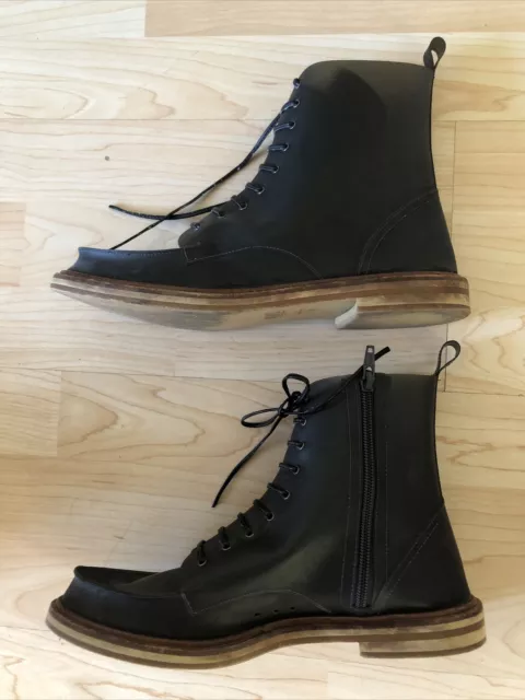 Maison Martin Margiela MM6 Lace-Up Rain Boot Size 39 US Size 9 Rare Military 2