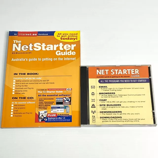 The Net Starter Guide and Internet.Au Handbook Australian Guide Internet PC CD