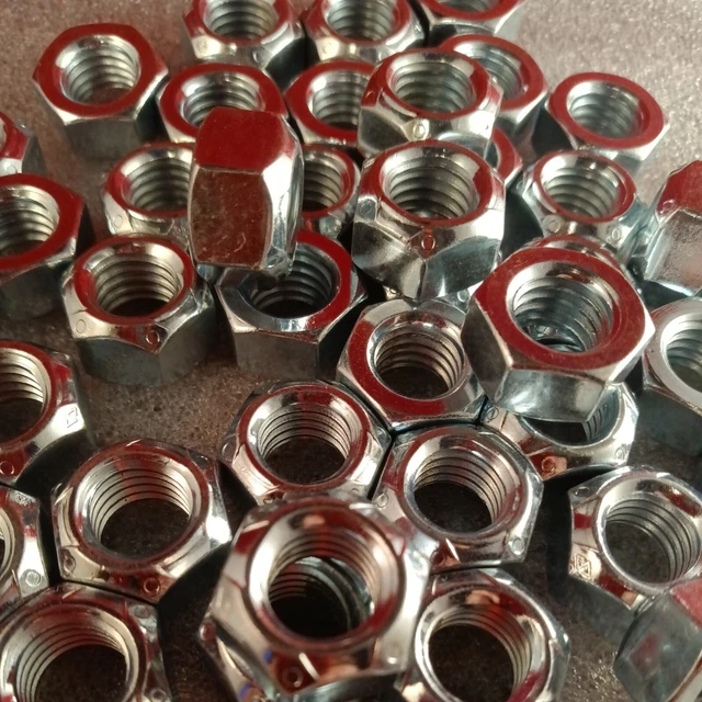 (Qty 50) 1/2"-13 All Metal Top Steel  Uni-Torque Lock Nut Grade C Zinc & Waxed