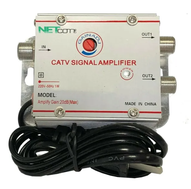 HDTV Antenn Amplifier Signal Booster TV High Gain Channel Boost Indoor VHF UHF