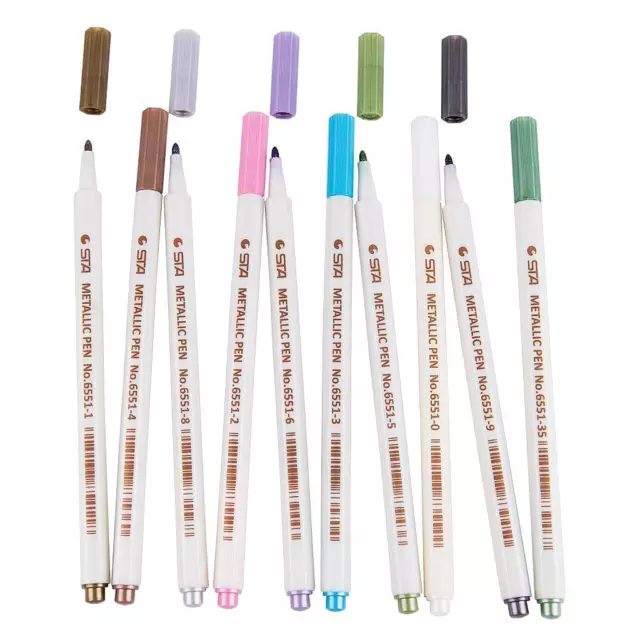 10 couleurs métalliques fine stylo crayon marqueur diy album scrapbooking