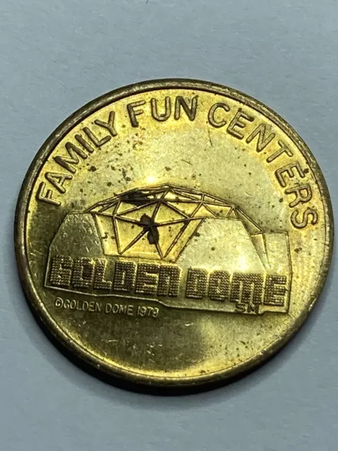 VINTAGE GOLDEN DOME VIDEO GAME ARCADE AMUSEMENT TOKEN - LOOK! #rL1
