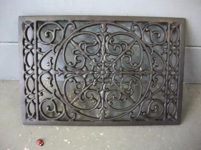 ORNATE CAST IRON AIR VENT AIR BRICK GRILLE - COVER - repair