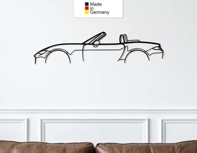 für Mazda MX-5 ND Classic, Metall Wandbild, Wanddeko, Auto Silhouette