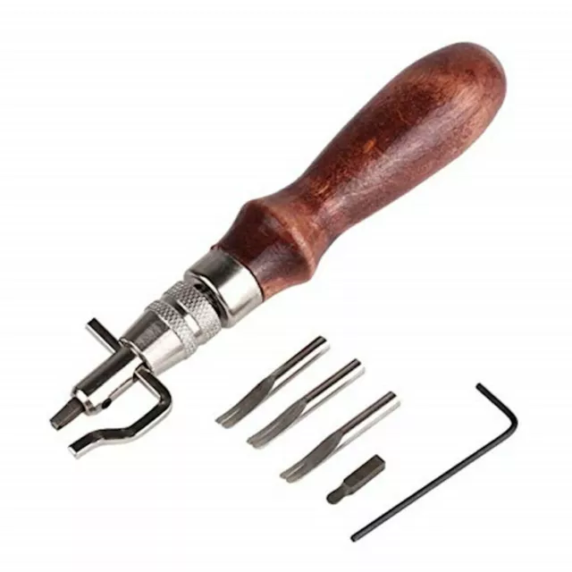 DIY Leathercraft Stitching Groover Skiving Edger Beveler Leather Working Tools H