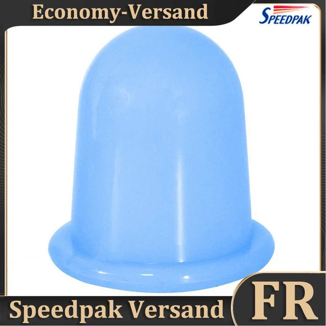 Silicone Cupping Therapy Kit Anti-aging Vacuum Cans for Body Care (Light Blue) H