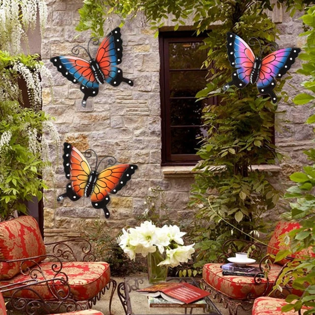 Creative iron art 3D simulation butterfly wall hang metal pendants home decor
