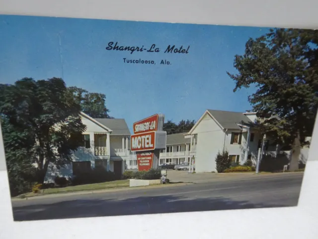 Vintage Shangri La Motel Tuscaloosa Alabama Postcard Uncirculated