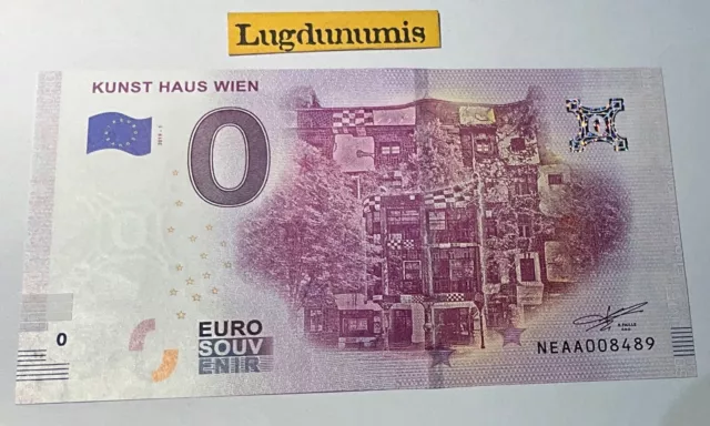 Billet 0 Euro Kunst Haus Wien 2019-1 euro souvenir touristique
