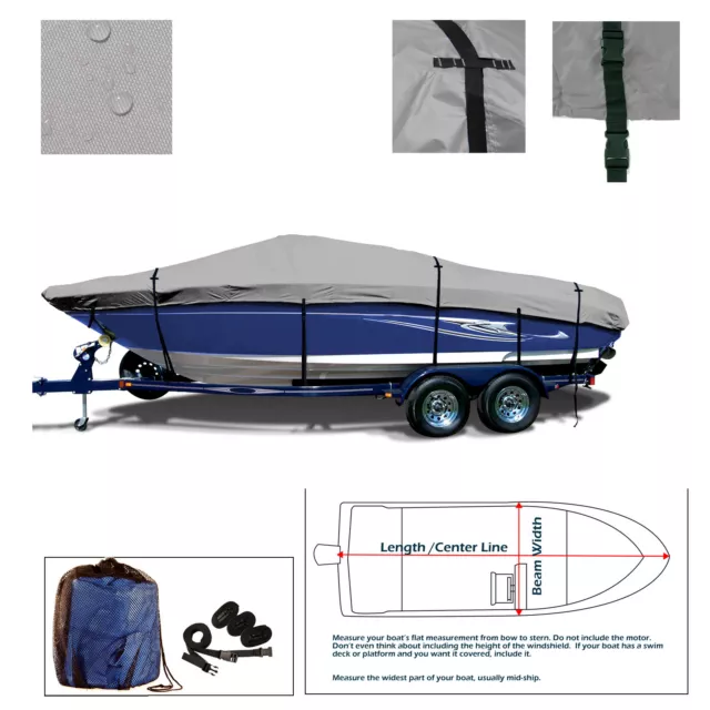 Tuffy Rampage 180 Heavy duty Fishing Bay Trailerable Waterproof boat cover