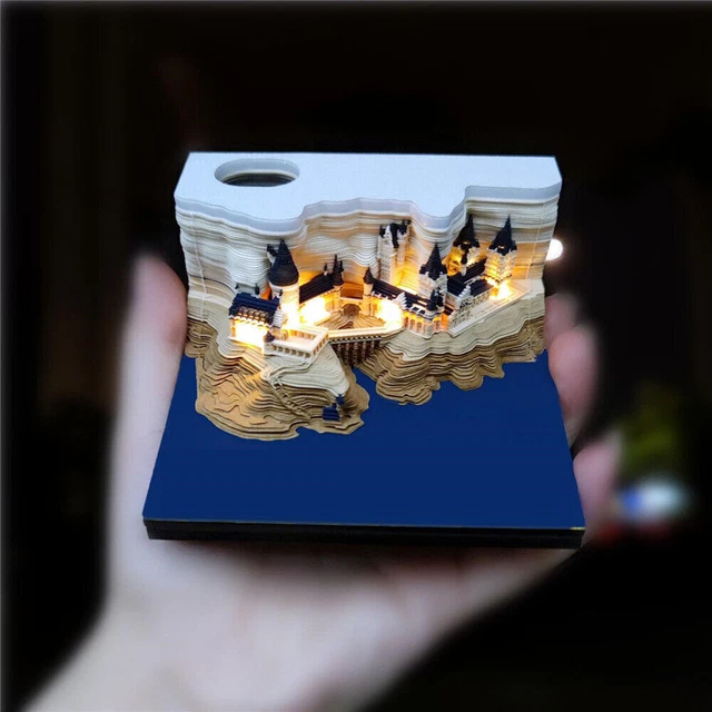 CHRISTMAS HARRY POTTER 2024 Calendar 3D Hogwarts Memo Pad Castle Cube