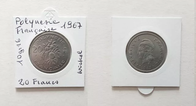 POLYNESIE FRANCAISE -  pièce de monnaie de collection -  20 francs 1967