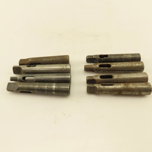 Msc. Morse Taper 1MT - 2MT Shank Sleeve Adapter Lot of 8