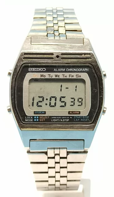 OROLOGIO SEIKO A257-5010 vintage digital clock anni 80 japan made rare  watch dig EUR 129,99 - PicClick IT
