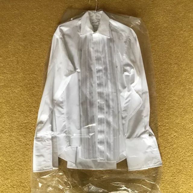 Mens Ex Hire White Standard  Collar Dress Shirt . Size 16/41 collar.