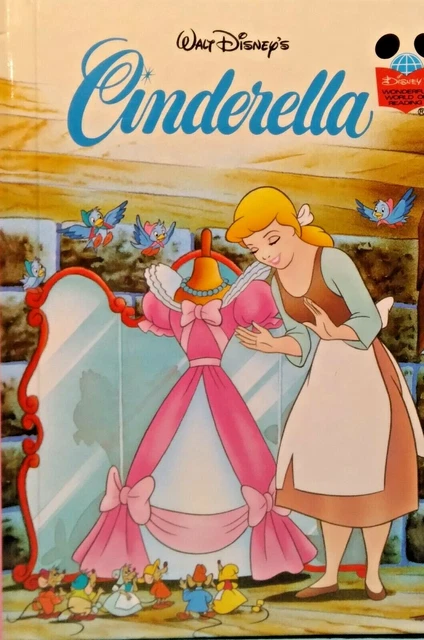 Walt Disney's Cinderella Wonderful World of Reading Book FREE SHIPPING!