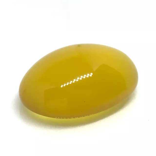 CHALCEDONY 28.71ct Yellow Oval Cabochon 25.3x18.0mm Natural Untreated Madagascar