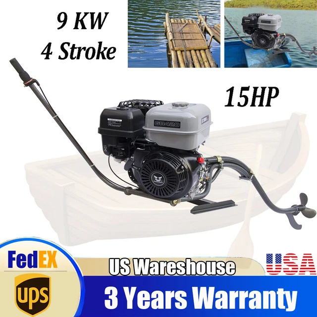4 Stroke 15 HP Outboard Motor Fishing Boat Gasoline Engine Motor 20 km/h 420CC