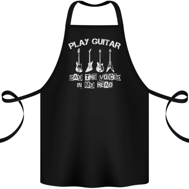 Play Guitar Say Voices in My Head Guitarist Cotton Apron 100% Organic