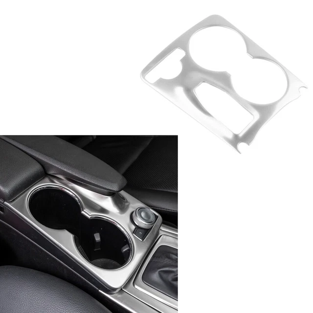 Console auto argento acciaio inox supporto tazza acqua copertura telaio finitura per G