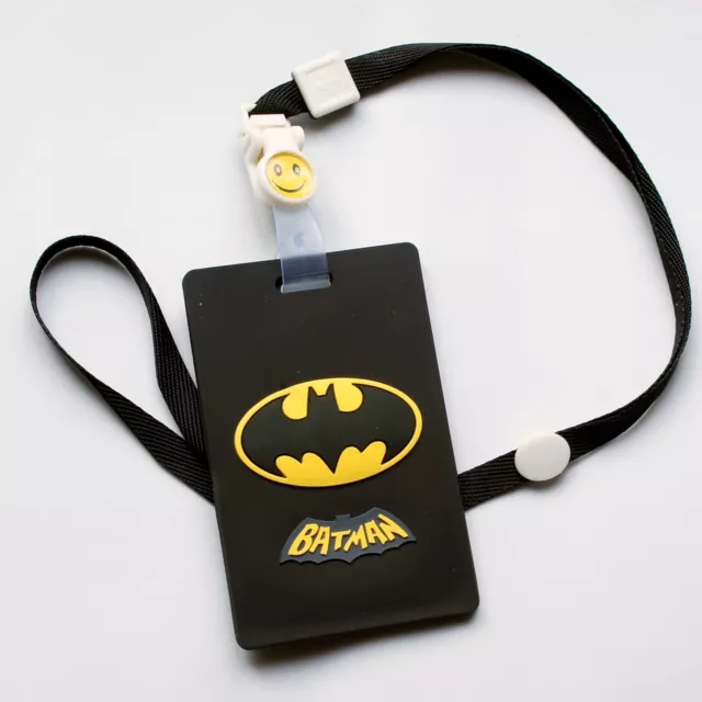 Batman Silicone ID Badge Holder with 18 inch Lanyard