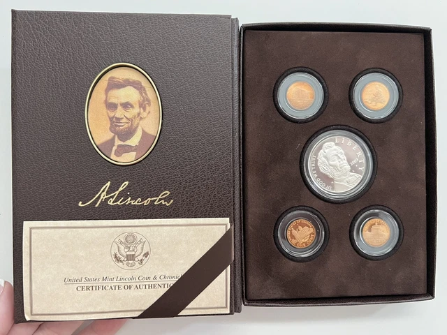 U.S. Mint Lincoln Coin & Chronicles Set w/Box & COA