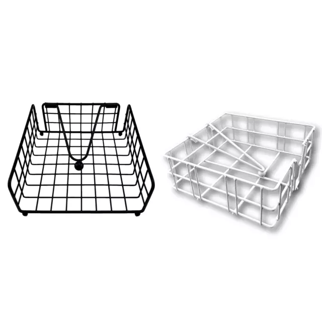 Steel Napkin Holder Serviette Rack Organiser Kitchen Serving Bar Black White