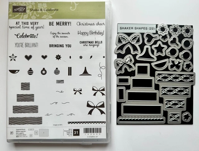 STAMPIN' UP! SHAKE & CELEBRATE Stamp Set and SHAKER SHAPES Dies