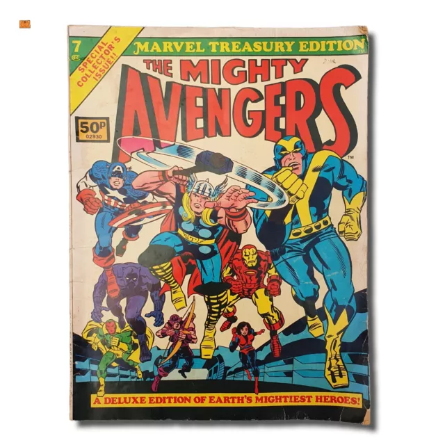 Marvel Treasury Edition #7 The Mighty Avengers! 1975 Comic Book - Collectable