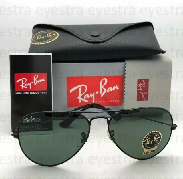 Ray-Ban Aviator Classic Unisex Sunglasses Black Frame G-15 Lens RB3025 L2823 58
