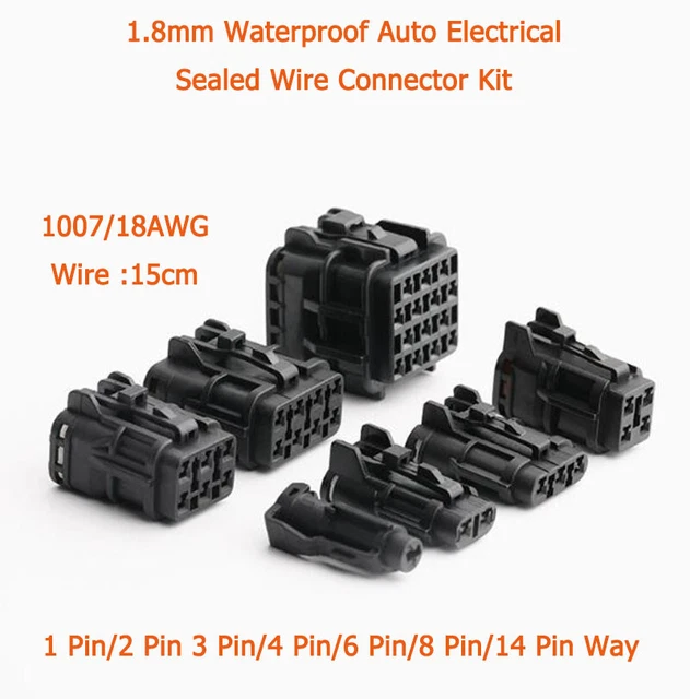Briny River 2x Wasserdichte Kabelstecker - 3 Pin IP67 Für Motorrad & Auto