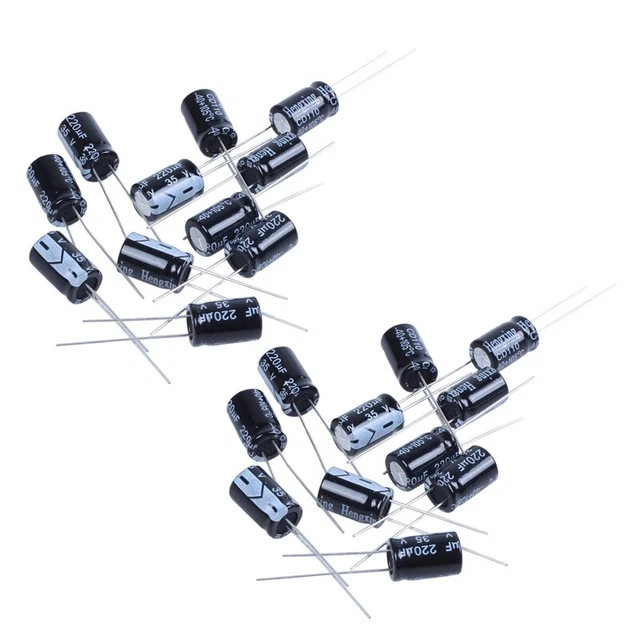 20 x 220UF 35V 105°C Radial Electrolyte Capacitor 8x12mm W4T4