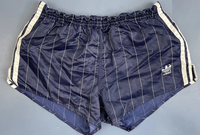 Pantaloncini Runnins Blu Vintage Adidas Nylon Anni '80 Taglia M Adulto