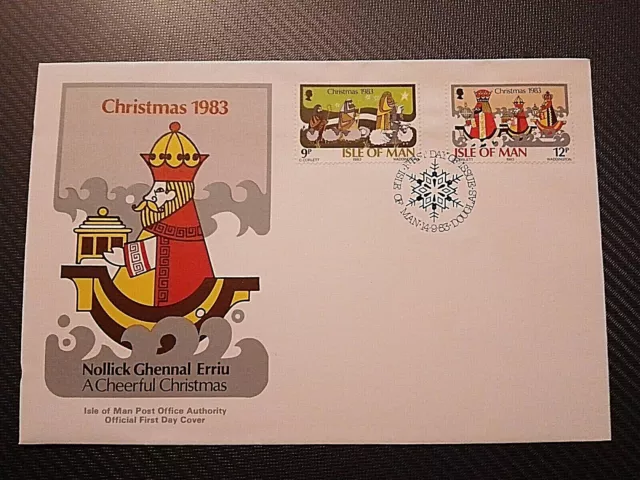 Isle Of Man First Day Cover 1983 Christmas