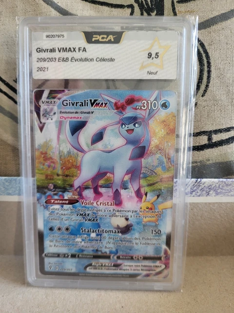Givrali PCA 9,5 Vmax Alternative 209/203 Évolution Céleste Neuf Carte Pokémon